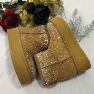 😍MADDEN GIRL TAN MULTI SPARKLE BOOTS SZ 7 – NWT😍